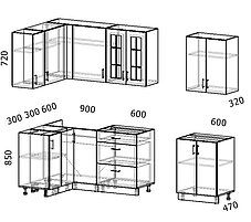 Угловая кухня Бостон-26 (2,7×1,2), фото 2