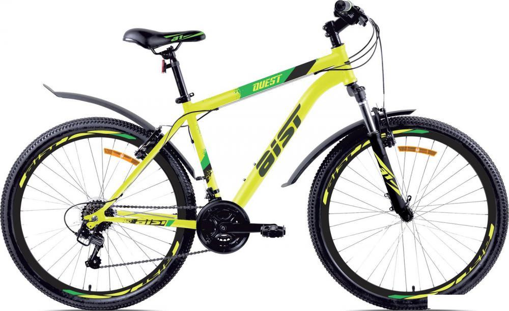 Велосипед AIST Quest 26 р.20 2025 (желтый)