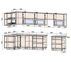 Угловая кухня Мила Матте 1,5х3,4Б, фото 2