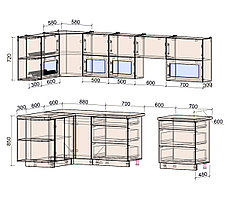 Угловая кухня Мила Матте 1,5х2,9Б, фото 2