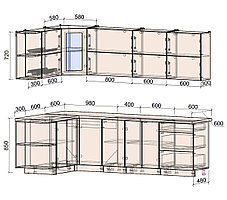 Угловая кухня Мила Матте 1,5х2,6А, фото 2
