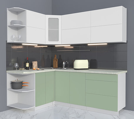 Угловая кухня Мила Матте 1,5х2,1А, фото 2