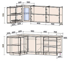 Угловая кухня Мила Матте 1,5х2,1А, фото 2