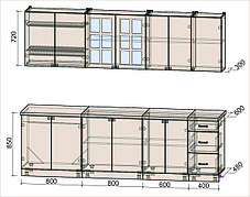 Кухня Мила Деко 2,6А, фото 2