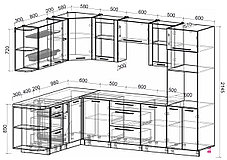 Угловая кухня Мила Пластик 1,88х2,8 м, фото 2