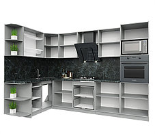 Угловая кухня Мила Пластик 1,68х3,0 м, фото 3