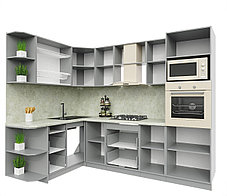 Угловая кухня Мила Пластик 1,68х2,6 м, фото 3