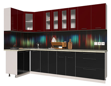 Угловая кухня Мила Пластик 1,2х3,0 м, фото 2