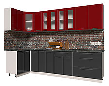 Угловая кухня Мила Пластик 1,2х2,9 м, фото 3