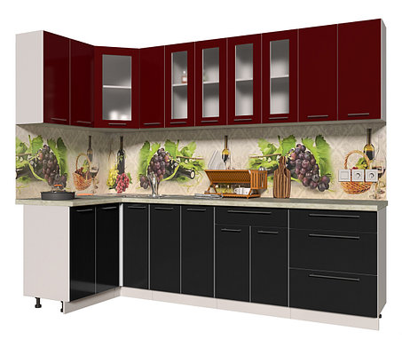 Угловая кухня Мила Пластик 1,2х2,7 м, фото 2