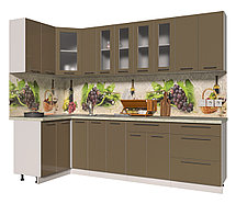 Угловая кухня Мила Пластик 1,2х2,7 м, фото 3