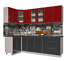 Угловая кухня Мила Пластик 1,2х2,5 м, фото 3