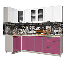 Угловая кухня Мила Пластик 1,2х2,5 м, фото 2