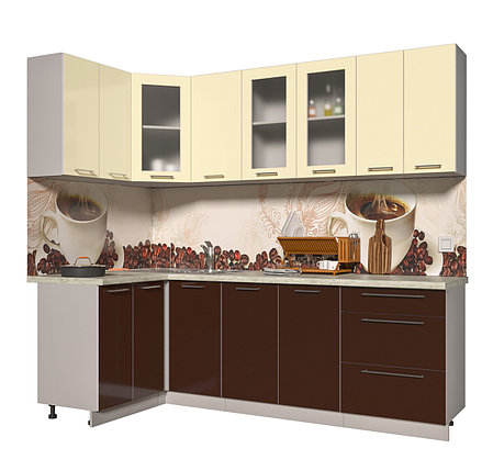 Угловая кухня Мила Пластик 1,2х2,4 м, фото 2