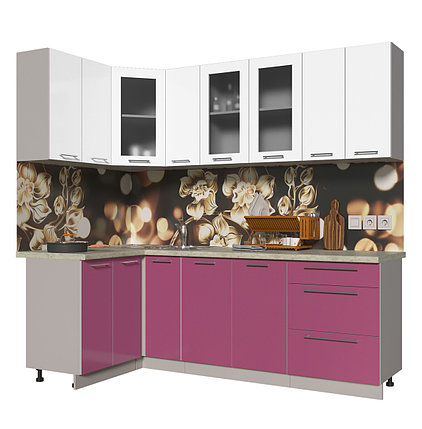 Угловая кухня Мила Пластик 1,2х2,3 м, фото 2