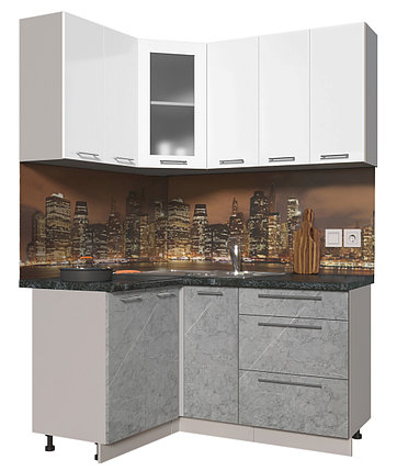 Угловая кухня Мила Пластик 1,2х1,5 м, фото 2