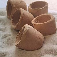 Керамические мини-горшочки для аквариумных растений ZooAqua, 5 шт., 4x4x4 см