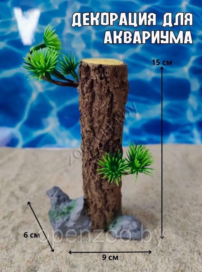 Декорация для аквариума акриловая ZooAqua Ствол дерева 9х6 см