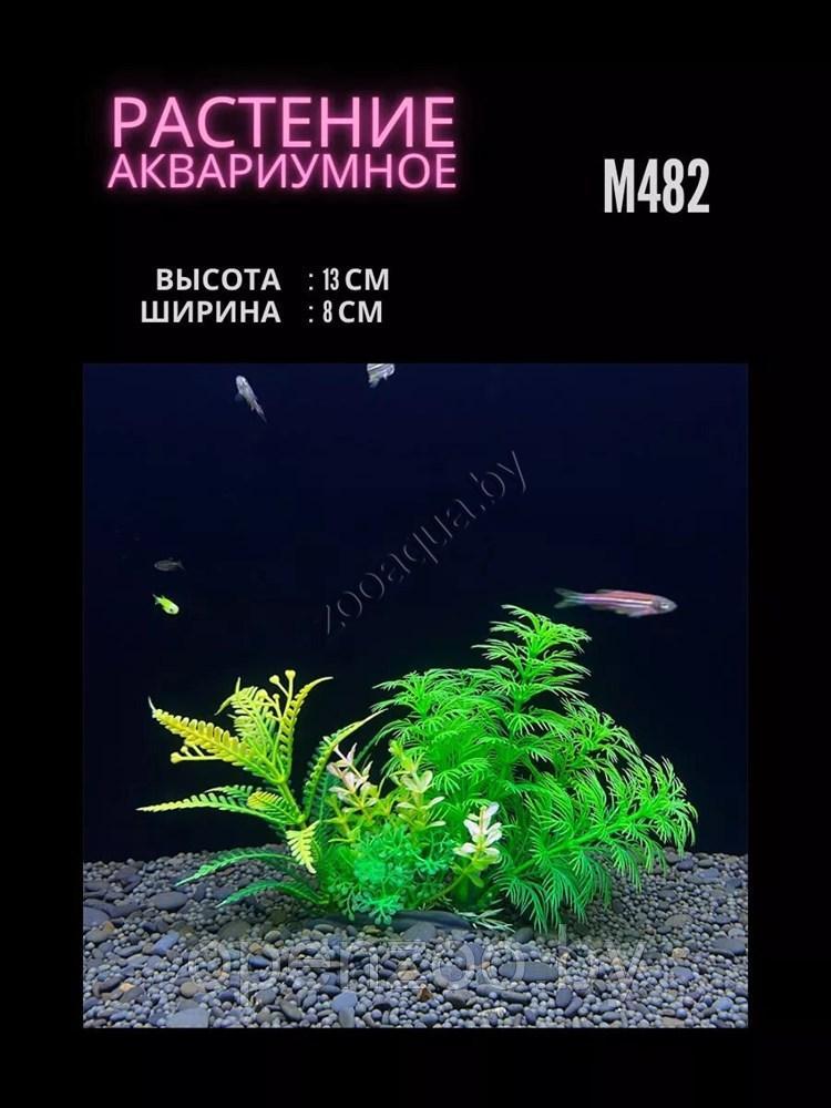 Искусственное растение для аквариума ZooAqua M482, 13x8 см, разноцветное