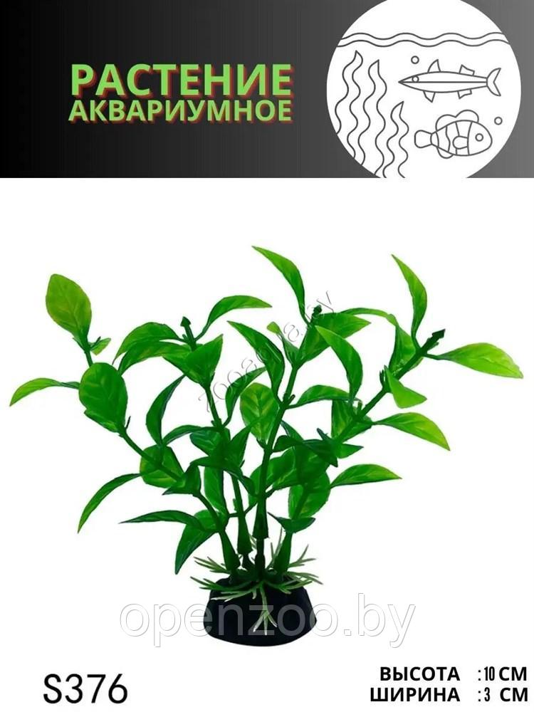 Искусственное растение для аквариума ZooAqua S376, 3х10 см, пластик, зеленое