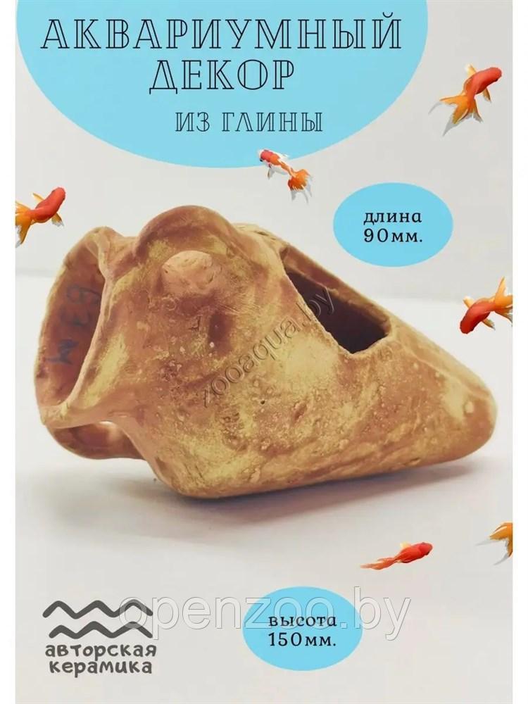 Керамический декор для аквариума Амфора ZooAqua №63м 15x9 см, глина