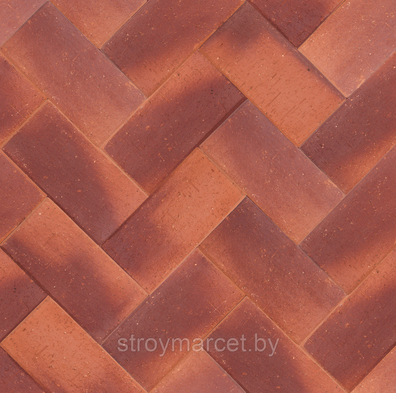 Клинкер тротуарный красный "Манчестер" бордо классик 200*100*50 мм