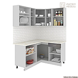 Кухня Корнелия Экстра угловая 1,5х1,4м Белый / Берёза, КОРТЕКС, фото 2