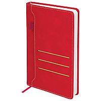 Ежедневник недатированный А5 138х213 мм, BRAUBERG "Slot", под кожу, держатель для ручки, 160 листов