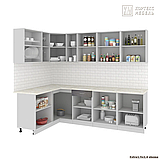 Кухня Корнелия Экстра угловая 1,5х,2,6м, Белый/Берёза КОРТЕКС, фото 2