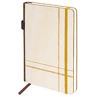Ежедневник недатированный, А5, 145х210 мм, BRAUBERG "Natural", резинка-фиксатор, деревянный, 160 л.