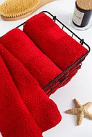 Полотенце махровое 70х140см Красный