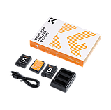 3 аккумулятора + зарядный кейс K&F Concept для DJI Osmo Action 5 Pro/4/3, фото 3