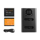 2 аккумулятора DB-110 + зарядное устройство K&F Concept, фото 2