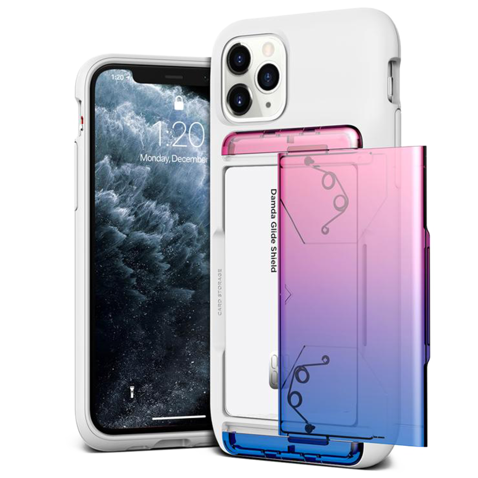 Чехол VRS Design Damda Glide Shield для iPhone 11 Pro White Pink-Blue