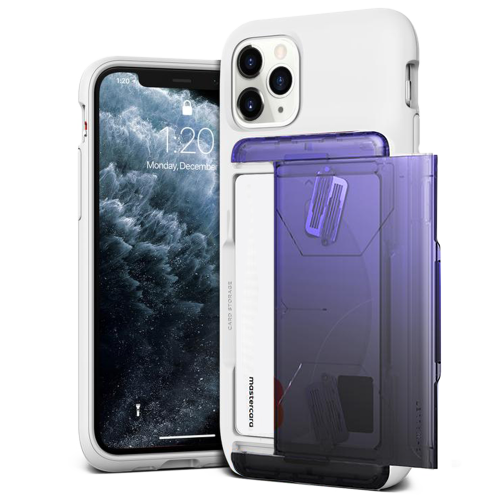 Чехол VRS Design Damda Glide Shield для iPhone 11 Pro White Purple - Black