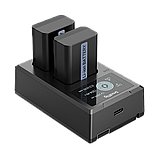 2 аккумулятора NP-FW50 + зарядное устройство SmallRig 3818, фото 2