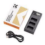 Зарядное устройство K&F Concept Triple Slot для NP-FW50, фото 2