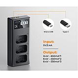 Зарядное устройство K&F Concept Triple Slot для NP-FW50, фото 5