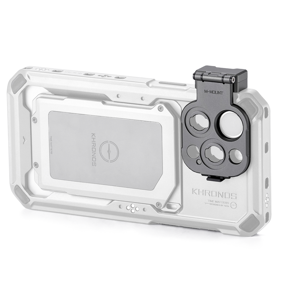 Адаптер Tilta Khronos Lens Adapter для объектива M-mount для iPhone 15 Pro/Pro Max Серый