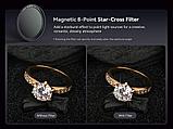 Светофильтр SmallRig MagEase Magnetic Star-Cross (8 Points) 52мм, фото 3