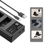 2 аккумулятора EN-EL14 + зарядное устройство K&F Concept KF28.0020, фото 5