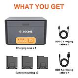 Зарядный кейс ZGCine PS-G10 для аккумуляторов GoPro, фото 6