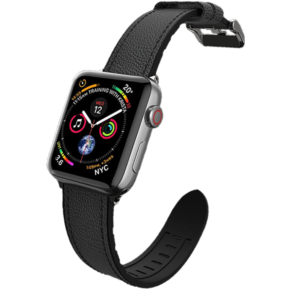 Ремешок X-Doria Hybrid Leather для Apple watch 38/40 мм Чёрный