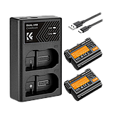 2 аккумулятора EN-EL15 + зарядное устройство K&F Concept KF28.0012, фото 2