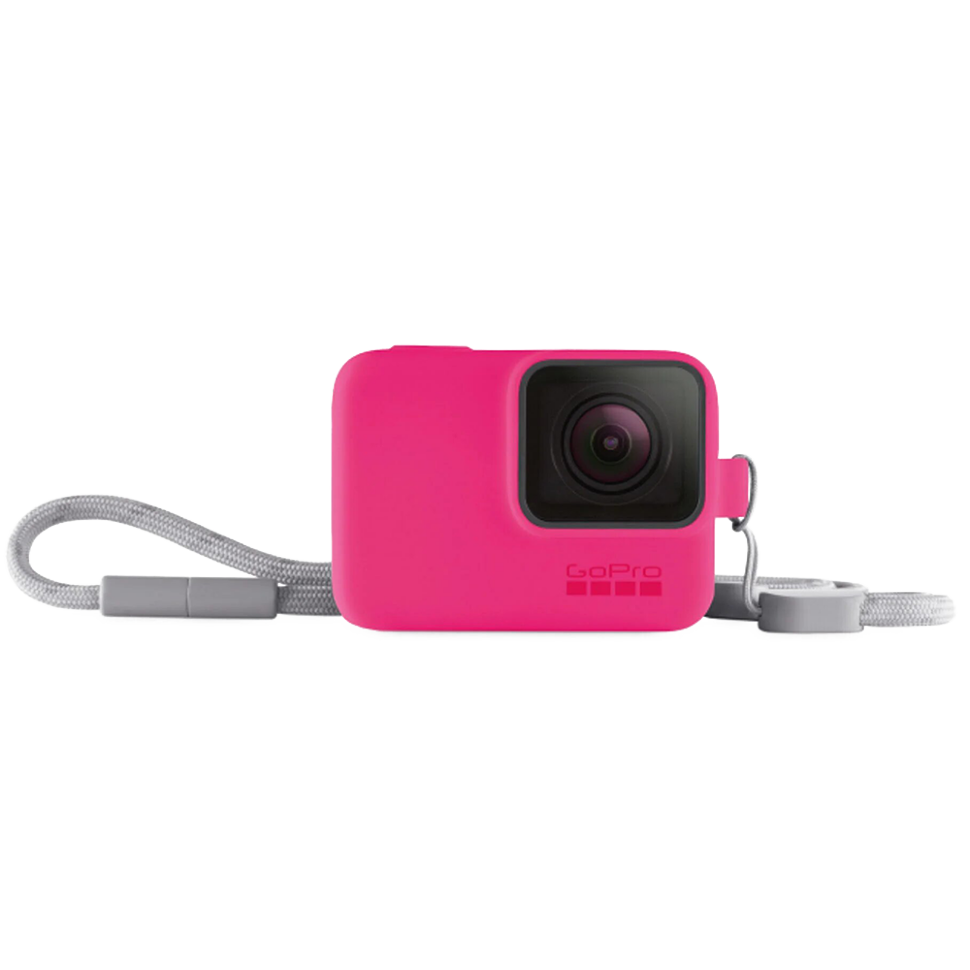 Силиконовый чехол с ремешком GoPro Sleeve + Lanyard Neon для HERO5/6/7 Неоновый розовый