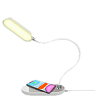 Лампа настольная Momax Q.LED Flex с беспроводной зарядкой Белая