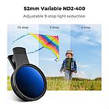Светофильтр K&F Concept Nano-X VND 1-9 stop 52мм, фото 5