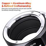 Адаптер K&F Concept M17115 для объектива Pentax K на X-mount, фото 4
