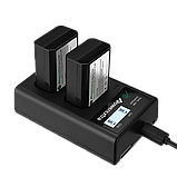 2 аккумулятора NP-FW50 + зарядное устройство Powerextra CO-7131, фото 3