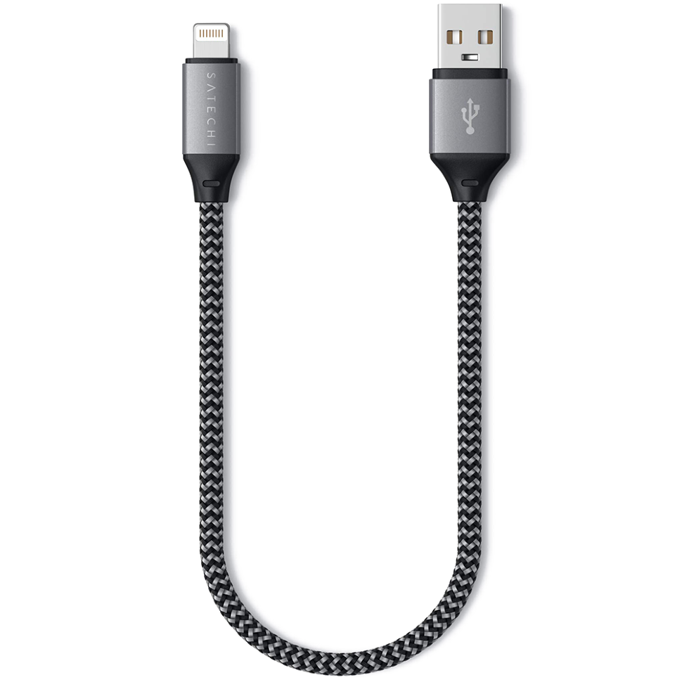Кабель Satechi USB - Lightning 25см Серый